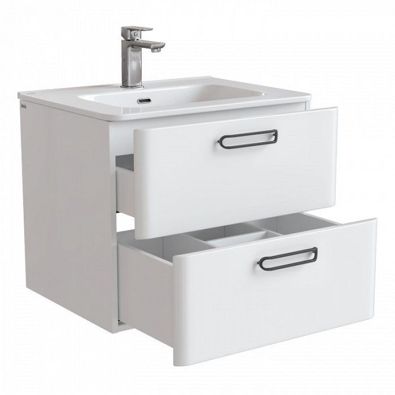 Тумба с раковиной Iddis Brick 60 подвесная Белая