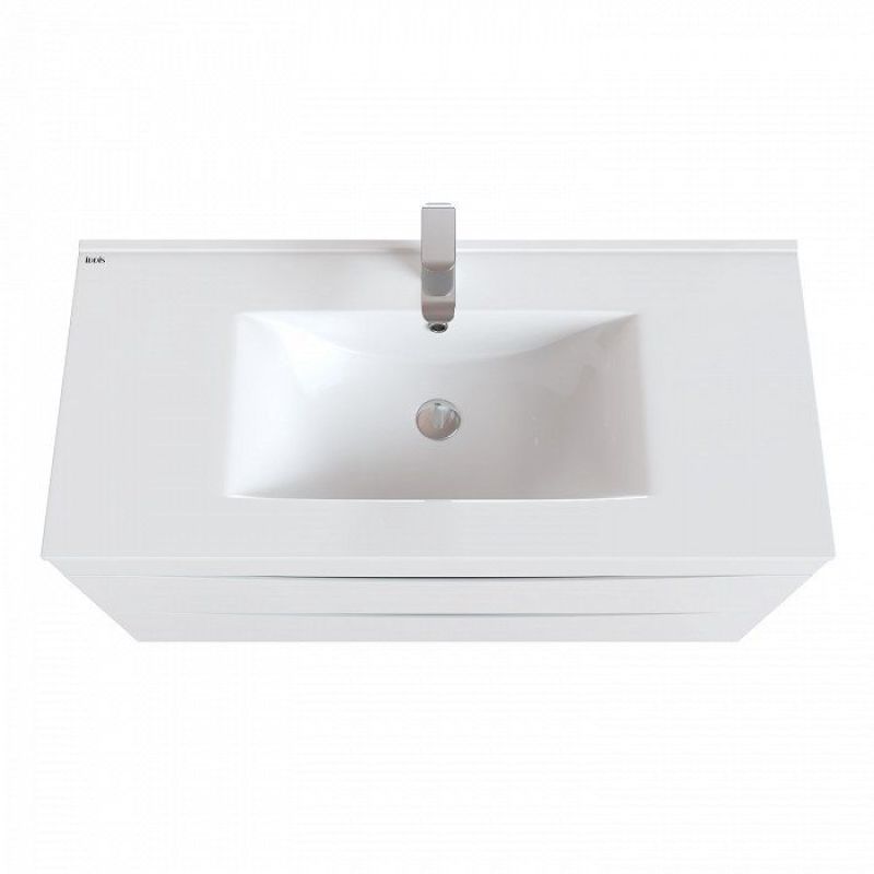 Тумба с раковиной Iddis Cloud 100 подвесная Белая