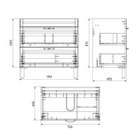 ТУМБА С РАКОВИНОЙ IDDIS OXFORD НАПОЛЬНАЯ 80СМ БЕЛЫЙ OXF80W0I95K