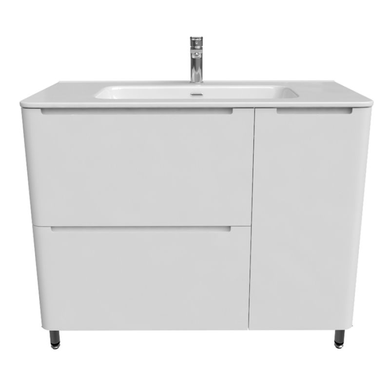 Тумба с раковиной Iddis Edifice 100 EDI10WFi95K Белая