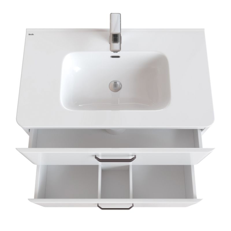 Тумба с раковиной Iddis Brick 80 BRI80WFi95K Белая