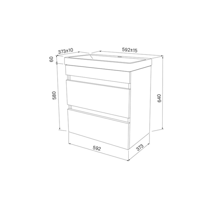 Тумба с раковиной Iddis Zodiac 60 ZOD6CB0i95K подвесная Белая