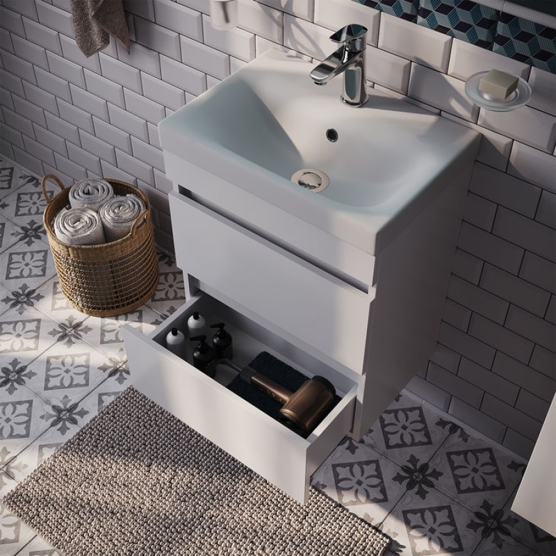 Тумба с раковиной Iddis Zodiac 50 ZOD5CB0i95K подвесная Белая матовая