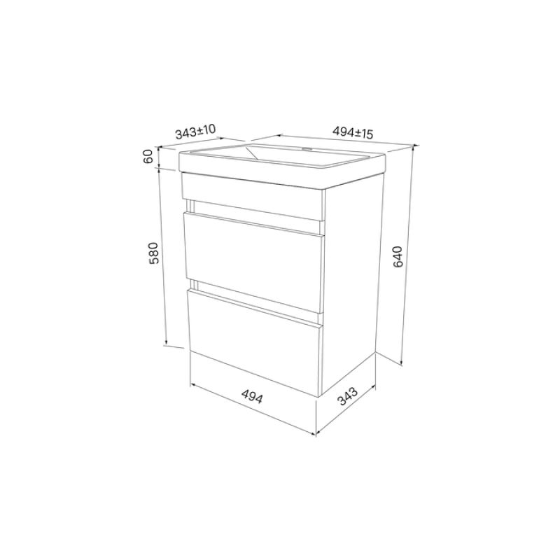 Тумба с раковиной Iddis Zodiac 50 ZOD5CB0i95K подвесная Белая матовая
