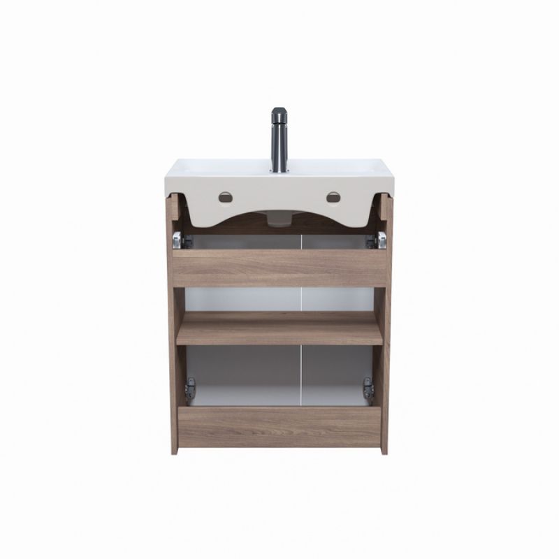 Тумба с раковиной Iddis Zodiac 60 ZOD6ADFi95K Белая матовая Дерево