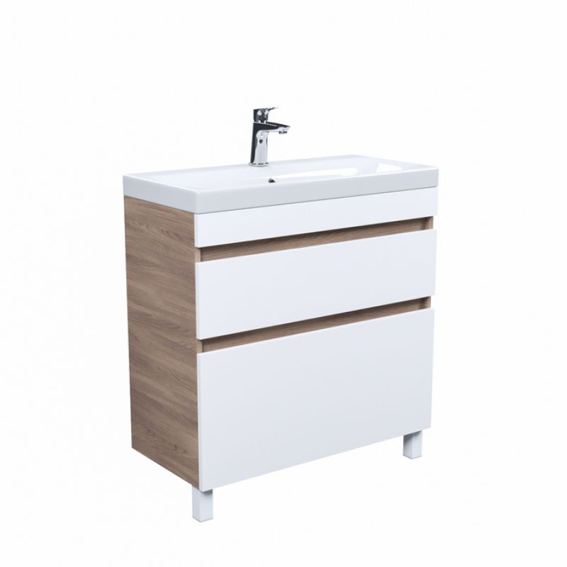 Тумба с раковиной Iddis Zodiac 80 ZOD8ABFi95K Белая матовая Дерево