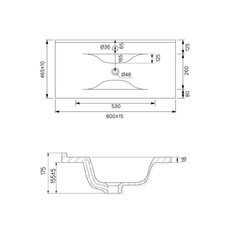 Тумба с раковиной Iddis Cloud 80 CLO80B0i95K подвесная Белая матовая Черный мрамор