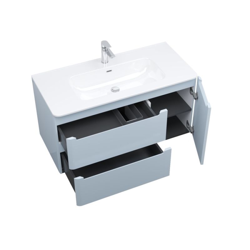 Тумба с раковиной Iddis Edifice 100 EDI10B0i95K подвесная Голубая