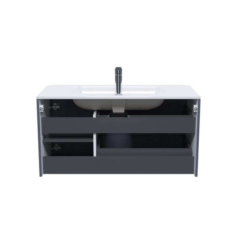 Тумба с раковиной Iddis Edifice 100 EDI10D0i95K подвесная Темно-серая