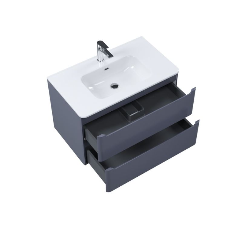 Тумба с раковиной Iddis Edifice 80 EDI80D0i95K подвесная Темно-серая