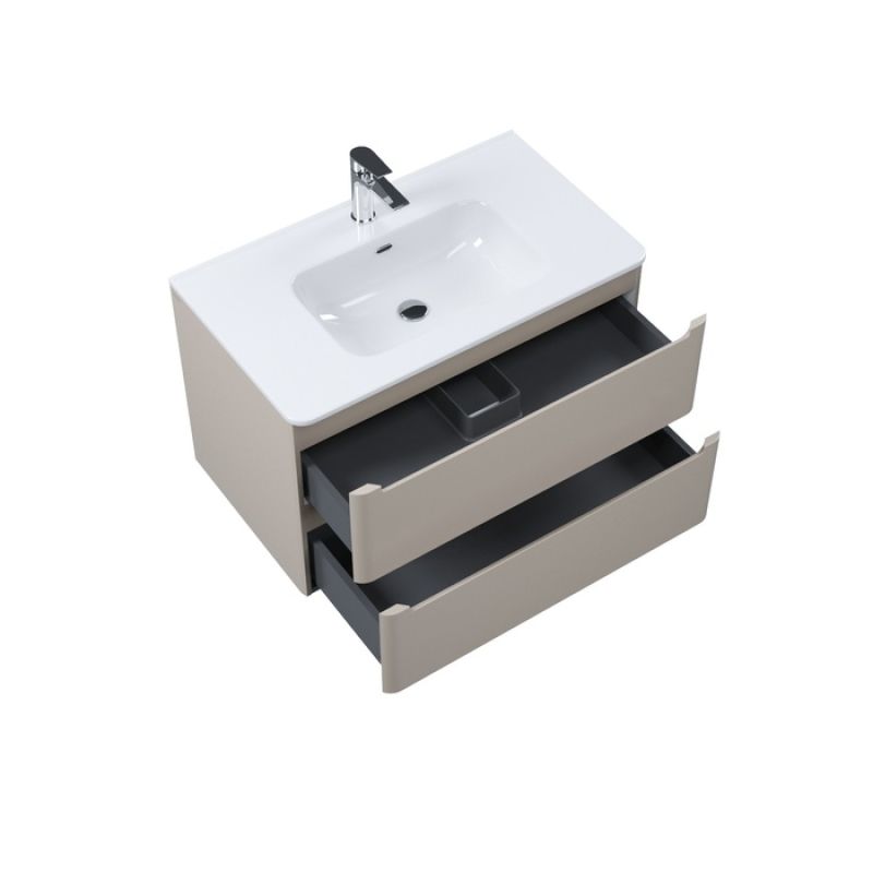 Тумба с умывальником, подвесная, 80 см, капучино, Edifice, IDDIS, EDI80C0i95K подходит умыв. 0108000i28