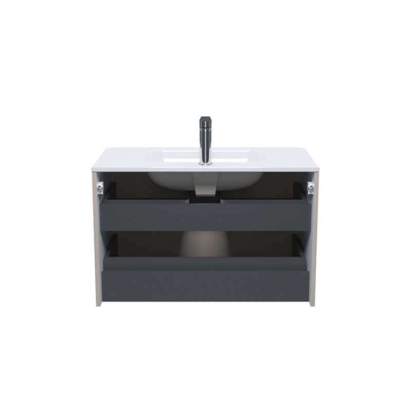 Тумба с умывальником, подвесная, 80 см, капучино, Edifice, IDDIS, EDI80C0i95K подходит умыв. 0108000i28