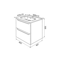 Тумба с раковиной Iddis Edifice 60 EDI60L0i95K подвесная Светло-серая