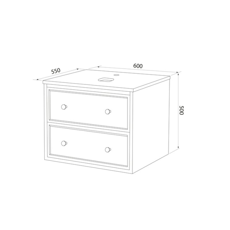 Тумба под раковину Iddis Torr 60 TOR60WBi95K подвесная Белая матовая