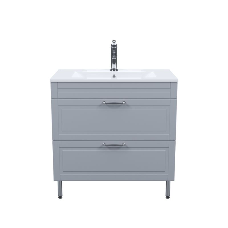 Тумба с раковиной Iddis Oxford 80 OXF80L0I95K Светло-серая