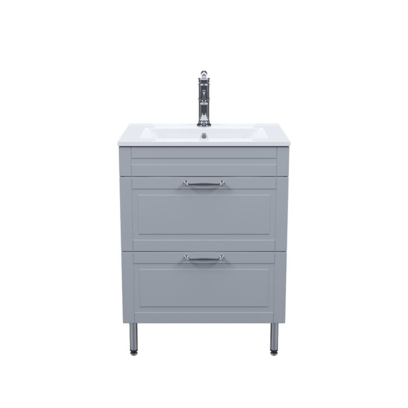 Тумба с раковиной Iddis Oxford 60 OXF60L0I95K Светло-серая