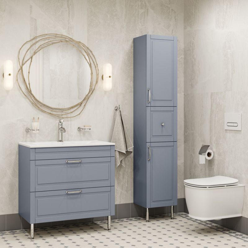 Тумба с раковиной Iddis Oxford 60 OXF60L0I95K Светло-серая