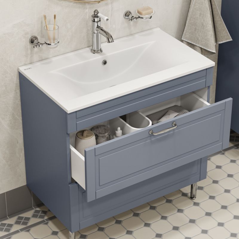 Тумба с раковиной Iddis Oxford 60 OXF60L0I95K Светло-серая