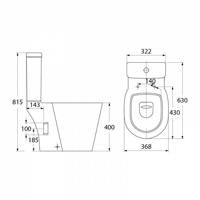 Унитаз компакт Iddis Calipso CAL2DSEi24 с бачком и сиденьем Микролифт