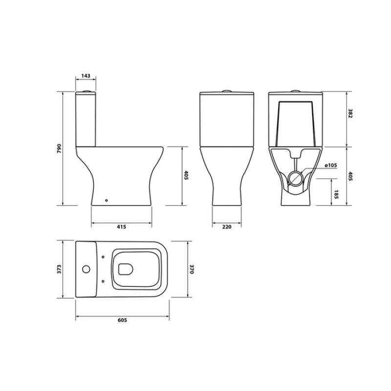 Унитаз компакт Iddis Torr TORRDSEi24 Белый