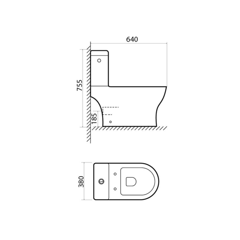 Унитаз компакт Iddis Drum Rimless DRU2DSEi24 с бачком и сиденьем Микролифт
