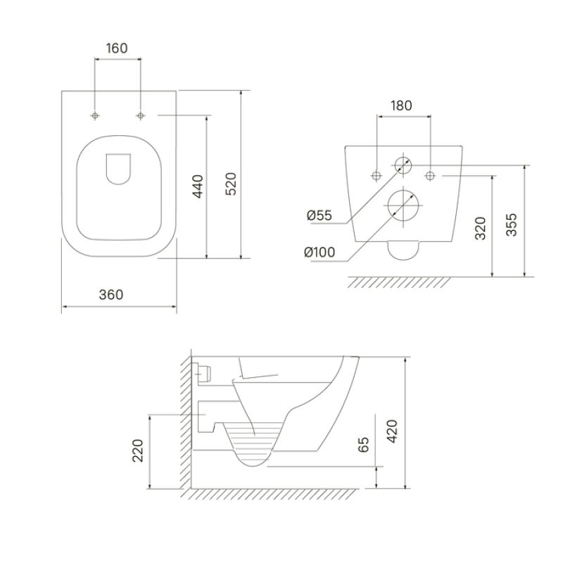 Унитаз Iddis Torr TORRDSEi25 подвесной с сиденьем Микролифт