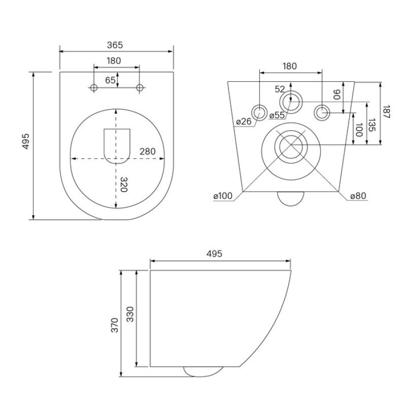 Комплект 3в1: подвесной унитаз, инсталляция и клавиша смыва, IDDIS, BASBQ02i73