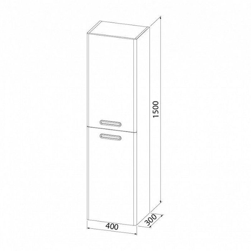 Шкаф пенал Iddis Brick 40 подвесной Белый