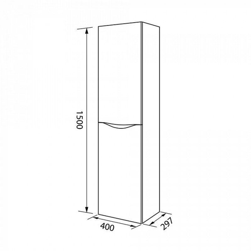 Шкаф пенал Iddis Cloud 40 подвесной Белый