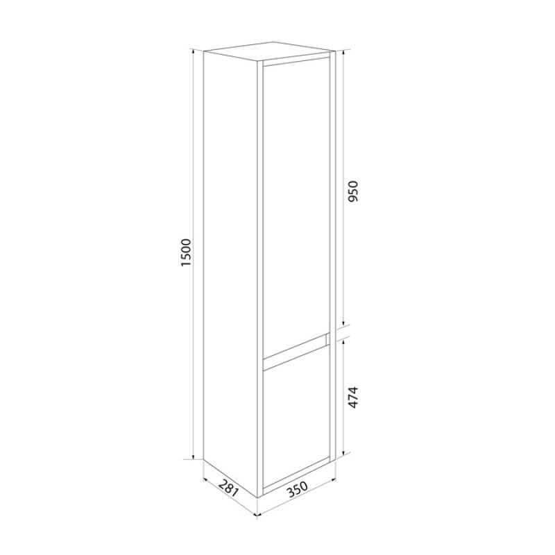 Шкаф пенал Iddis Esper 35 ESP35W0i97 подвесной Белый