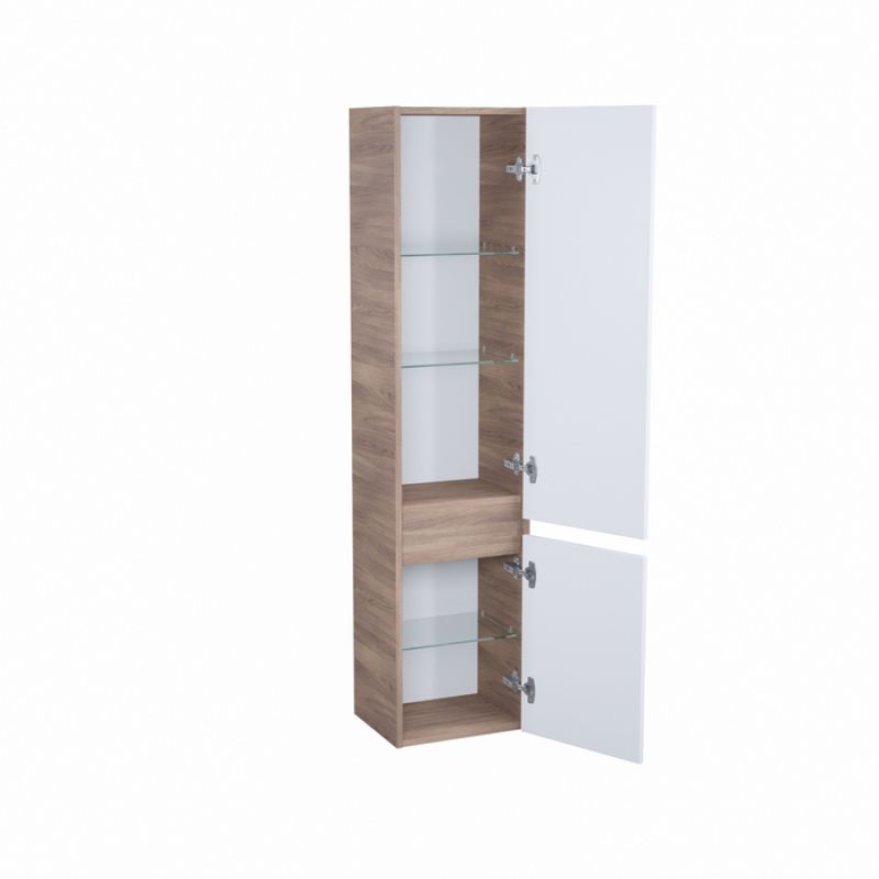 Шкаф пенал Iddis Zodiac 35 ZOD35A0i97 подвесной Белый матовый под Дерево