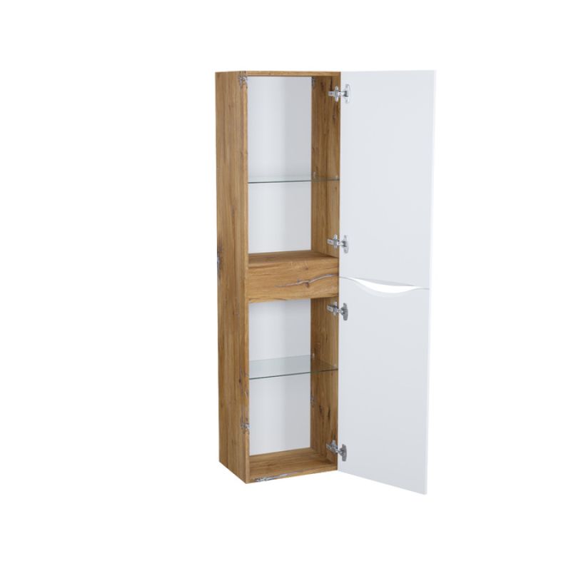 Шкаф пенал Iddis Cloud 40 CLO40Y0i97 подвесной Белый матовый Дуб золотистый