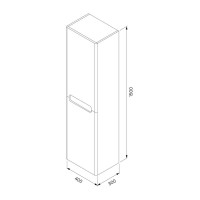 Пенал подвесной, 40 см, капучино, Edifice, IDDIS, EDI40C0i97