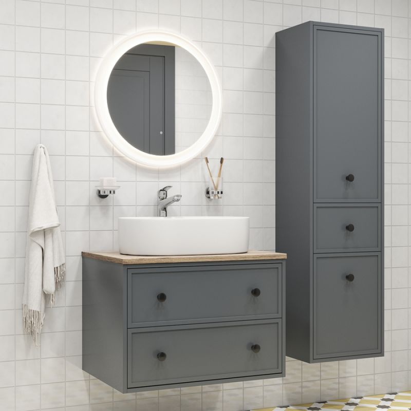 Пенал подвесной, 40 см, темно-серый, Torr, IDDIS, TOR40D0i97