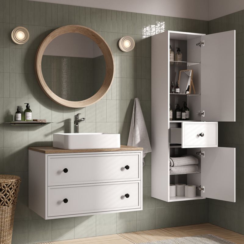 Шкаф пенал Iddis Torr 40 TOR40W0i97 подвесной Белый матовый