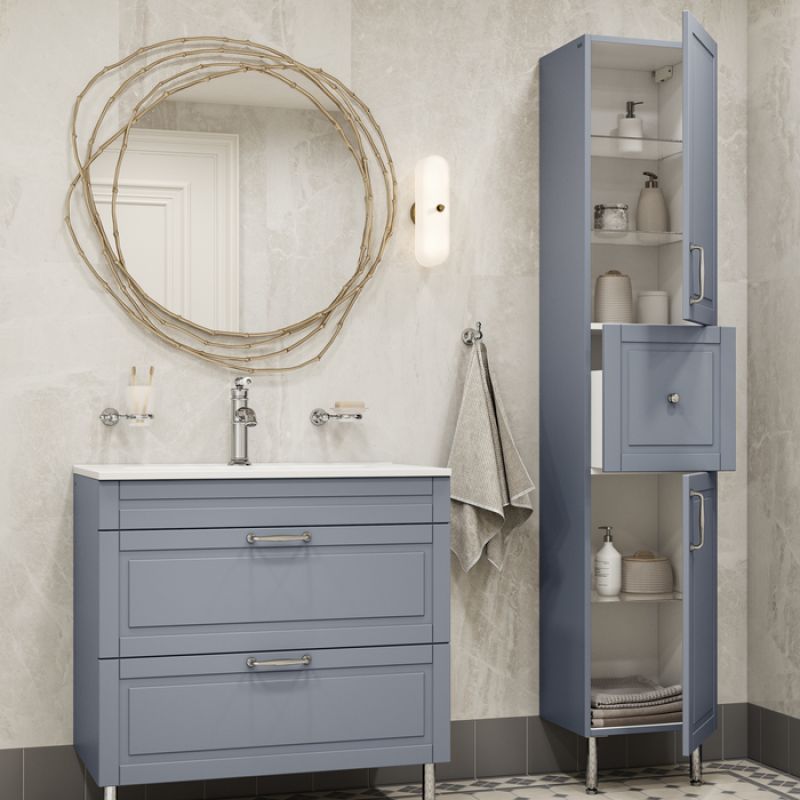 Шкаф пенал Iddis Oxford 36 OXF36L0i97 Светло-серый