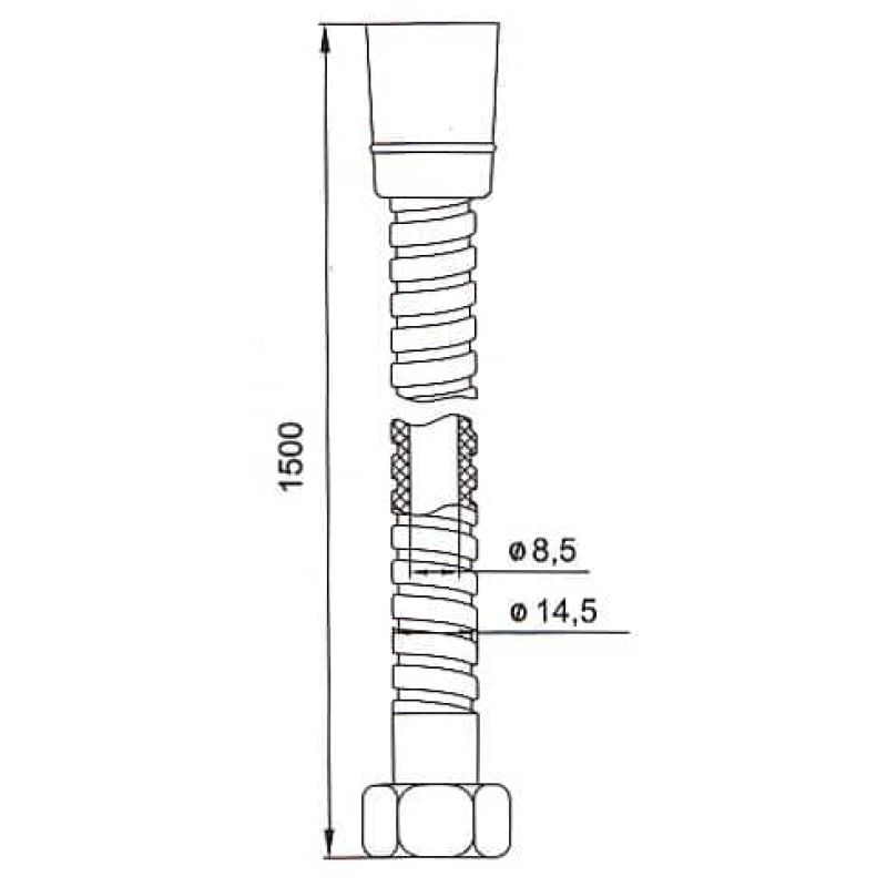 Шланг для душа Iddis A50211 1.5 Хром