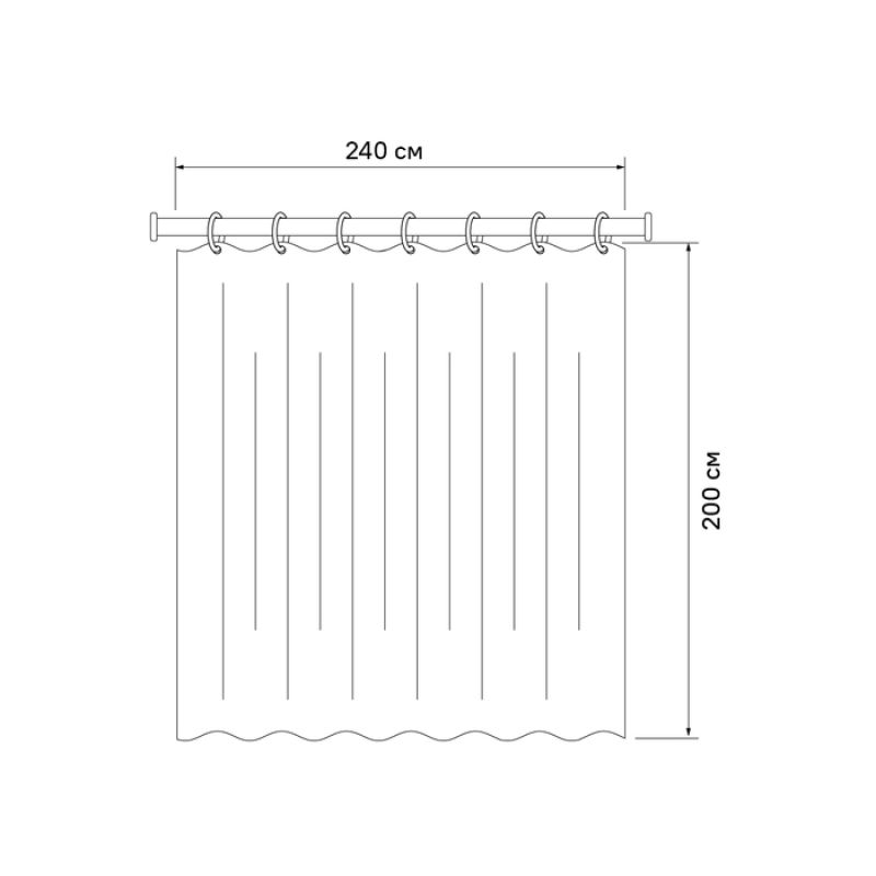 Штора для ванны Iddis Base 240х200 BD04P24i11 Белая
