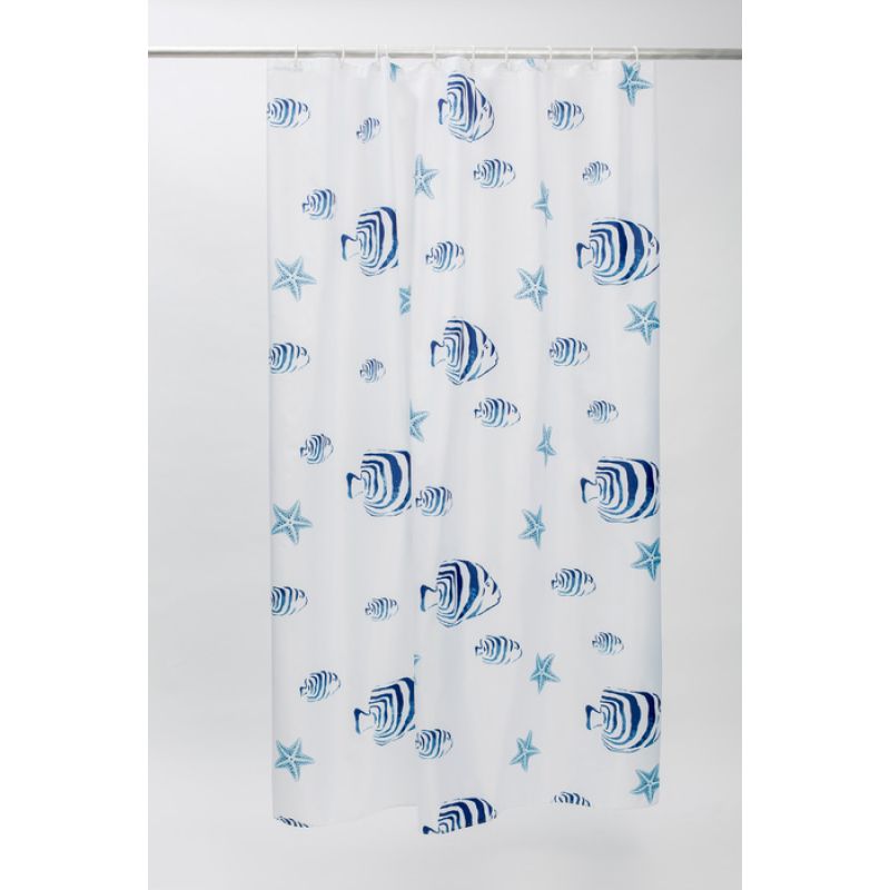 Шторка для ванны Iddis Basic 200x240 B47P218i11 Белая Синяя