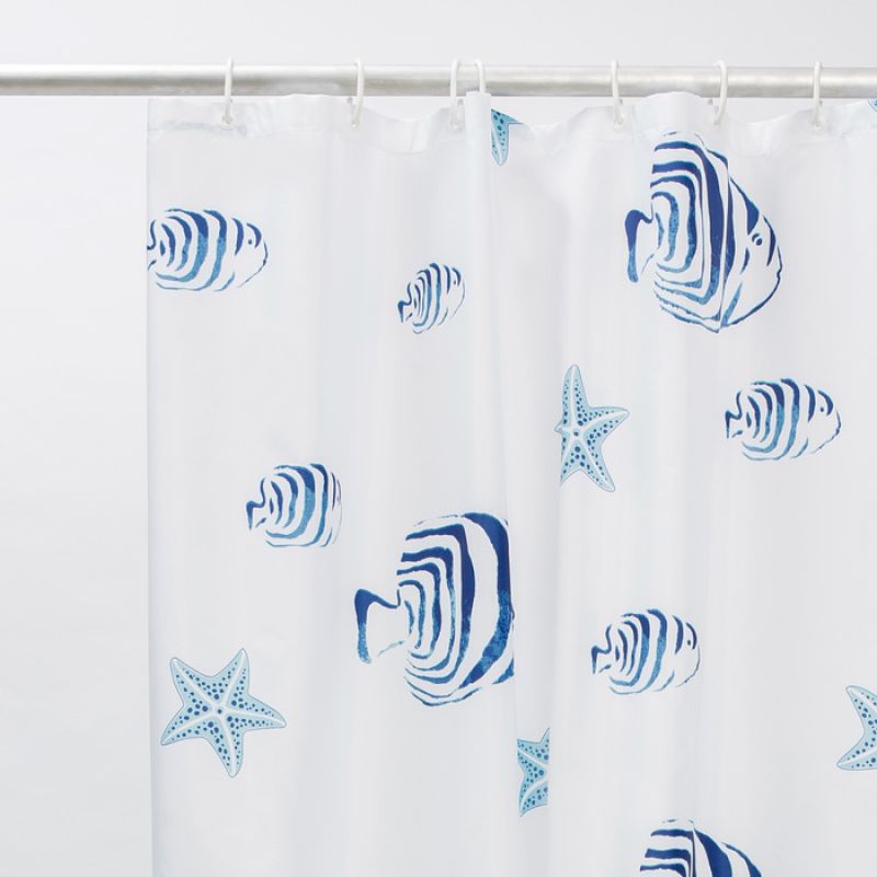 Шторка для ванны Iddis Basic 200x240 B47P218i11 Белая Синяя