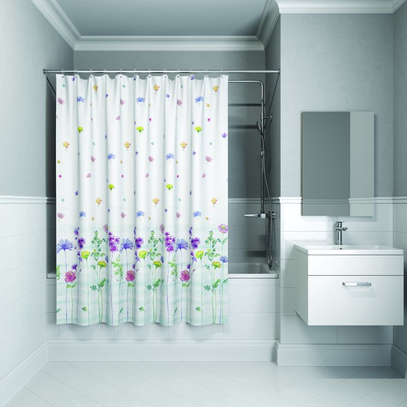 Штора для ванной комнаты, 180*180см, полиэстер, B12P118i11, IDDIS