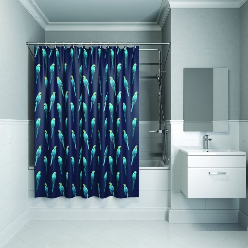 Штора для ванны Iddis Basic B08P218i11 2000x1800 Темно-синий