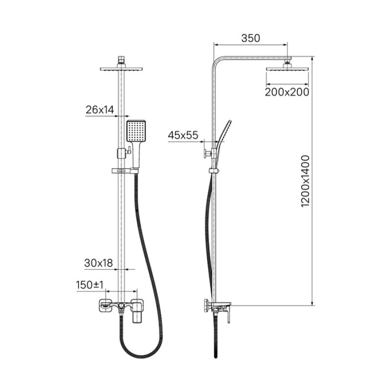 Душевая стойка IDDIS Bild BILSB1Fi06