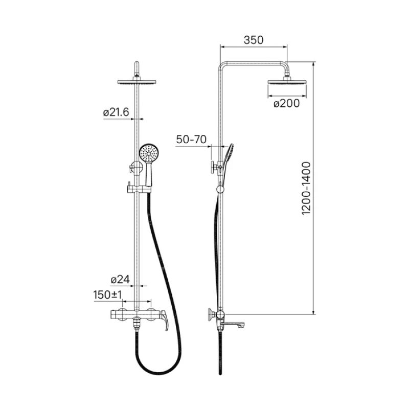 Душевая стойка IDDIS Joker JOKSB1Fi06