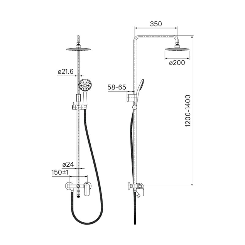 Душевая стойка IDDIS Chip CHISB1Fi06