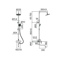 Душевая стойка IDDIS Optima Home 001SB3Fi06