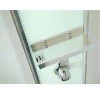 Душевая кабина Timo Premium ILMA101-roof-101-T-STILMA-T-CH/C, 100 x 100 см, стекло прозрачное, профиль хром, хамам, крыша, стул