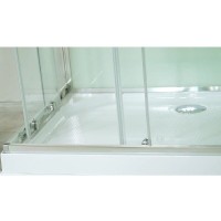 Душевая кабина Timo Premium ILMA101-roof-101-T-STILMA-T-CH/C, 100 x 100 см, стекло прозрачное, профиль хром, хамам, крыша, стул