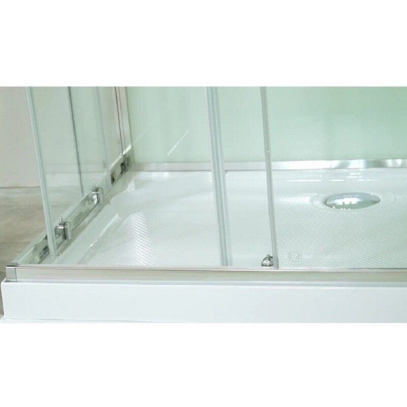 Душевая кабина Timo Premium ILMA101-roof-101-T-STILMA-T-CH/C, 100 x 100 см, стекло прозрачное, профиль хром, хамам, крыша, стул