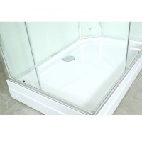 Душевая кабина Timo Premium ILMA101-roof-101-T-STILMA-T-CH/C, 100 x 100 см, стекло прозрачное, профиль хром, хамам, крыша, стул